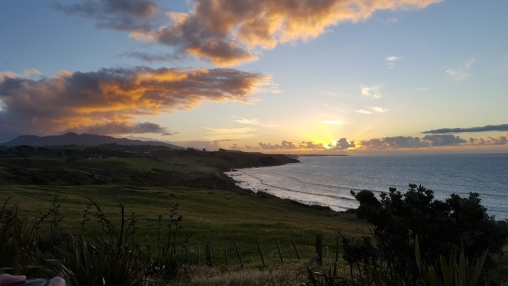 Sunset in New Plymouth, New Zealand